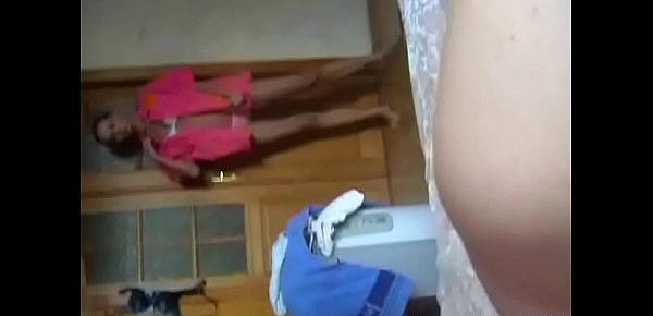  Filming his stunning girlfriend totally undressed and horny